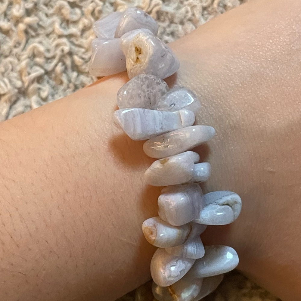 NWOT Blue Lace Agate Bracelet